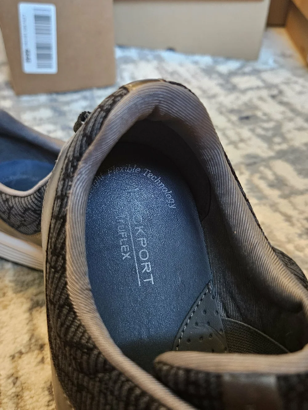 Rockport Women's Black and Gray Athletic Sneakers